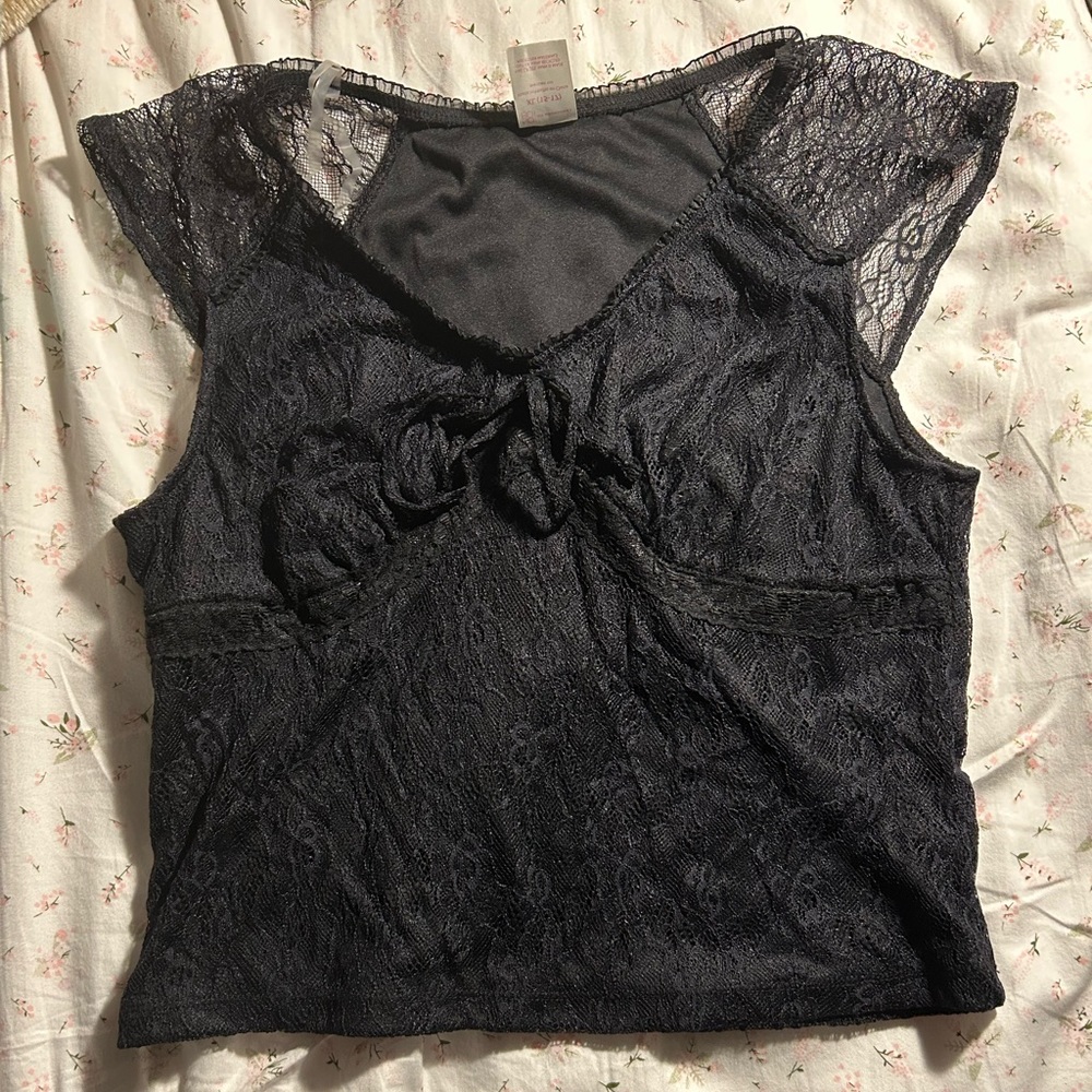 Black lace top